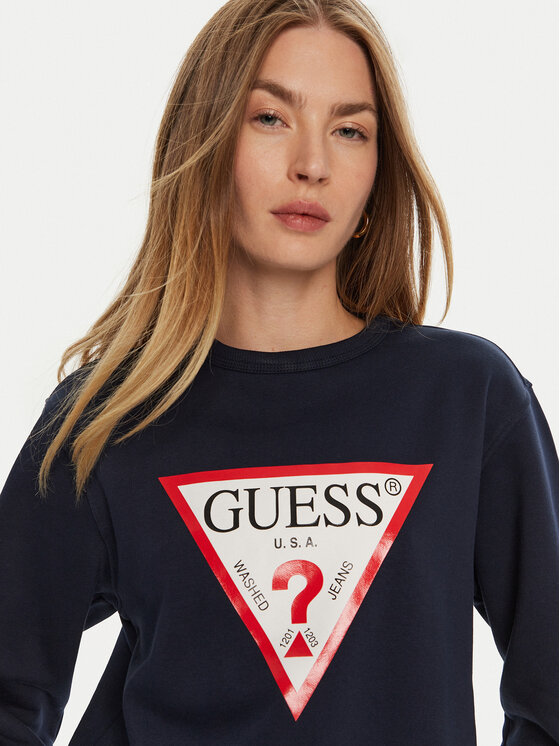 Guess Guess Pulóver W2YQ16 KBA11 Sötétkék Regular Fit