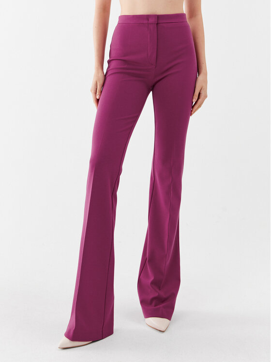 PINKO Pinko Pantaloni din material 100054 A15M Violet Straight Leg