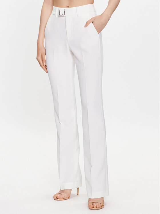 Liu Jo Liu Jo Kalhoty z materiálu WA3434 T7896 Bílá Regular Fit