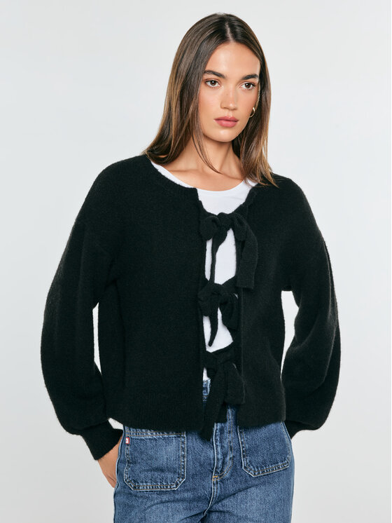 BIG STAR BIG STAR Kardigan ESMERALDA Czarny Comfort Fit