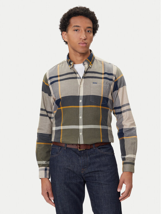 Barbour Barbour Košulja Dunoon MSH4980TN16 Zelena Regular Fit