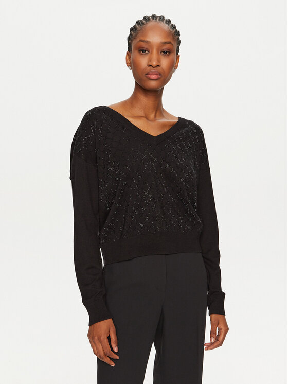 Gaudi Gaudi Pulover 421BD53017 Negru Regular Fit