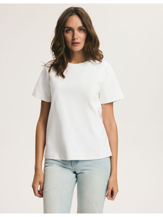 Esotiq Esotiq Bluzka 46060 Biały Regular Fit