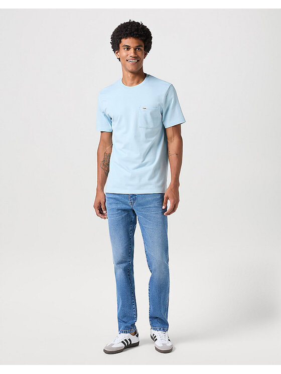 Wrangler Wrangler Jeansy TEXAS SLIM Niebieski Slim Fit