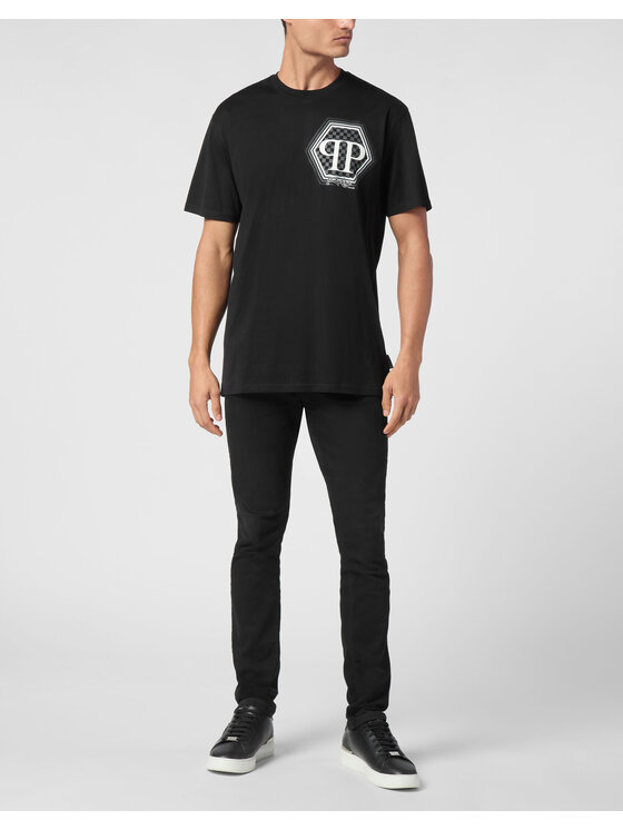 PHILIPP PLEIN PHILIPP PLEIN Tričko 22257 Čierna Regular Fit