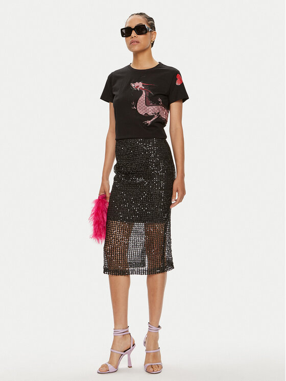 PINKO Pinko T-särk Quentin 100535 A1QT Must Regular Fit