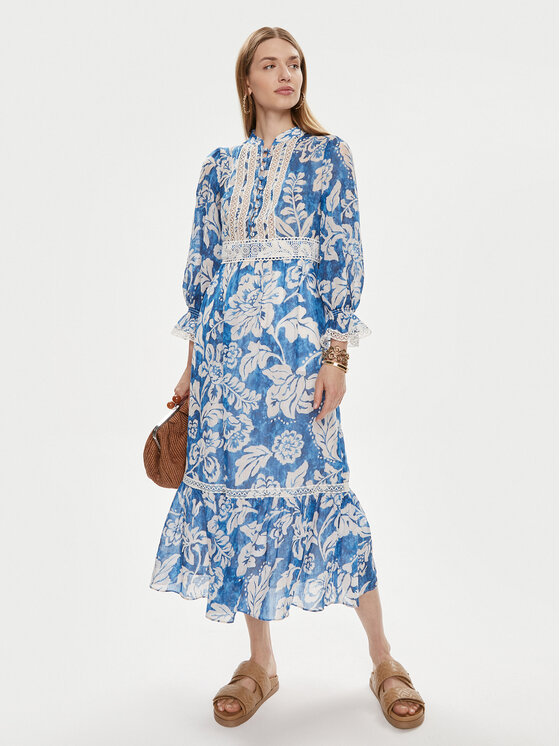 Luisa Spagnoli Luisa Spagnoli Letné šaty Pronuncia 540726 Modrá Regular Fit