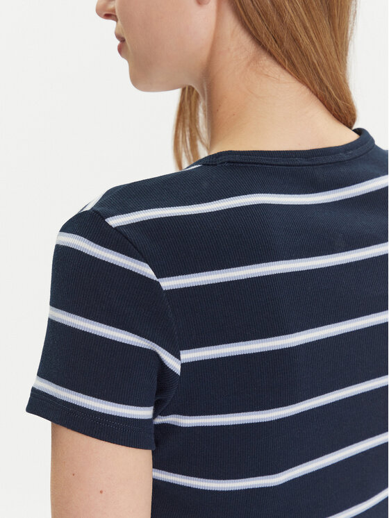 Tommy Jeans Tommy Jeans T-Shirt Essential DW0DW17383 Dunkelblau Slim Fit