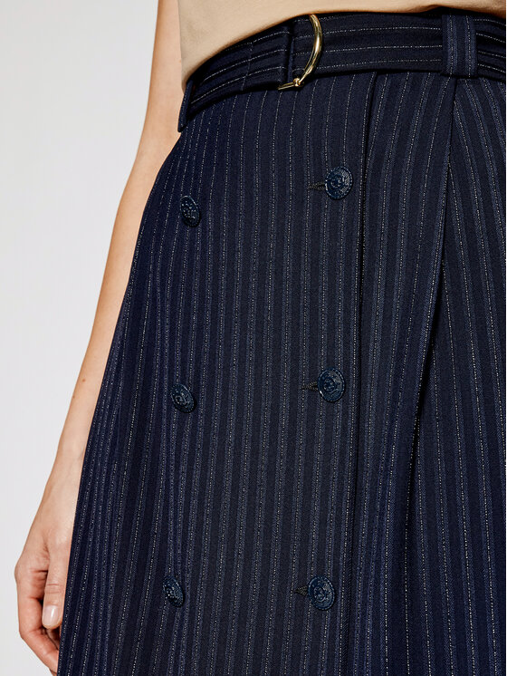 Marella Marella Midi sukňa Bibita 31010711 Tmavomodrá Regular Fit
