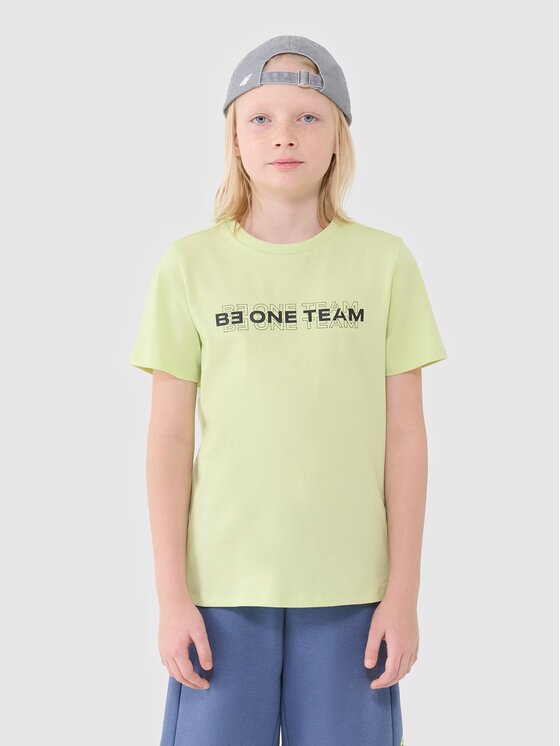4F 4F T-shirt 4FJWSS25TTSHM2186-45N Verde Regular Fit