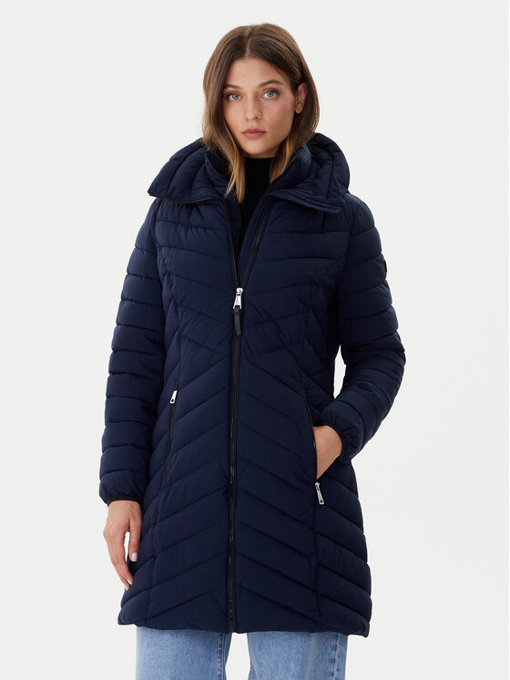 DKNY DKNY Cappotto invernale DLEMPN46 Blu scuro Slim Fit