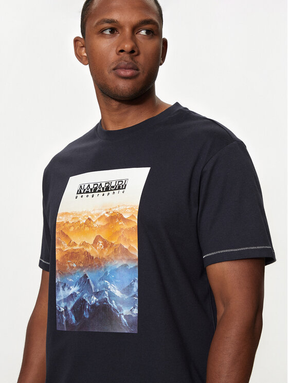 Napapijri Napapijri T-Shirt S-Rollin NP0A4I3D Dunkelblau Regular Fit