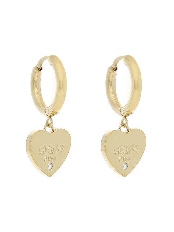 Guess Guess Auskarai Huggie Me JUBE03 145JW Geltonas paauksavimas