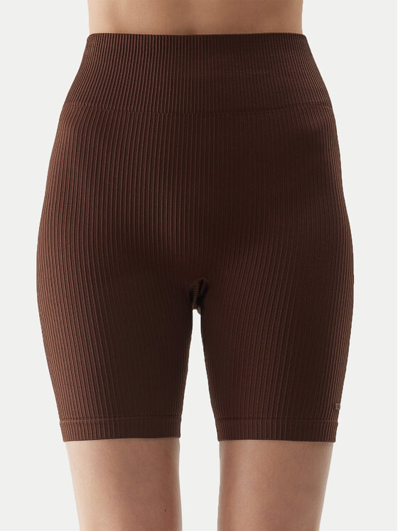 4F 4F Športne kratke hlače 4FWSS24TFSHF498 Rjava Slim Fit