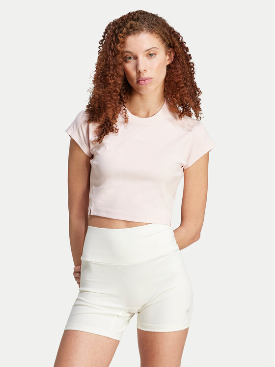 adidas adidas Póló Lounge IY6741 Rózsaszín Slim Fit
