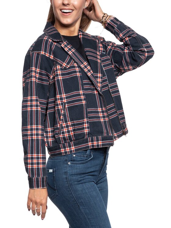 Wrangler Wrangler Kurtka damska 80'S JACKET Niebieski Regular Fit