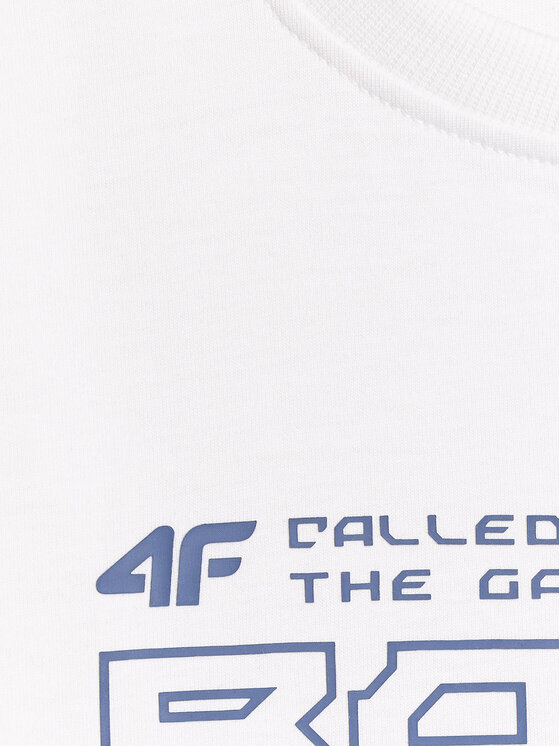 4F 4F T-Shirt THE GYM POWER Biały Loose Fit