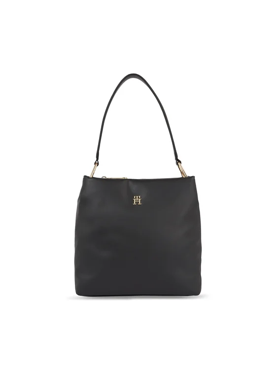 Tommy Hilfiger Handtasche Th Soft Bucket AW0AW15878 Schwarz