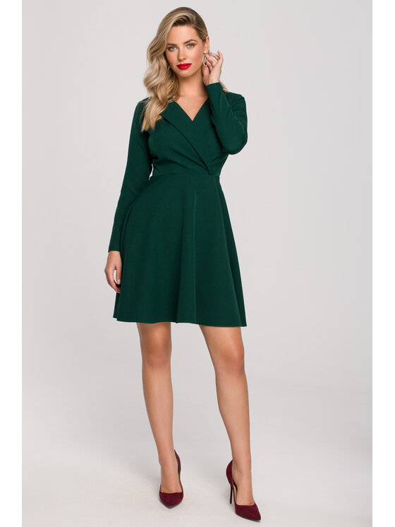 Makover Makover Abito da sera K138 Verde Regular Fit