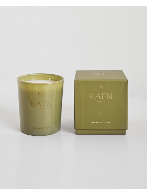 KAEN CANDLE KAEN CANDLE Świeca zapachowa Zestaw świec KAEN CANDLE | Bergamot Tea & Cotton Jasmine Zielony