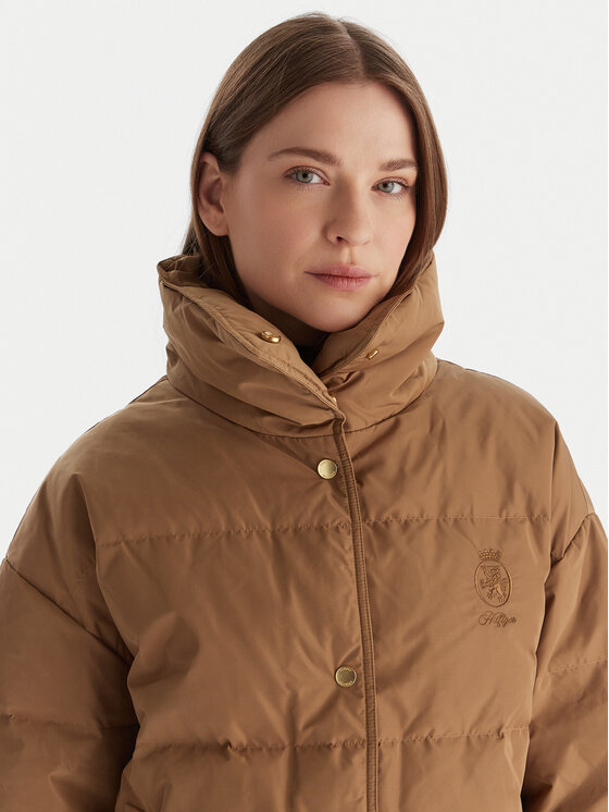 Tommy Hilfiger Tommy Hilfiger Пухено яке WW0WW47294 Бежов Relaxed Fit