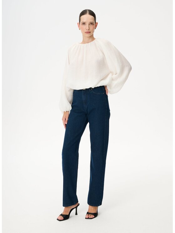 LEBRAND LEBRAND Bluzka Lugano Biały Regular Fit