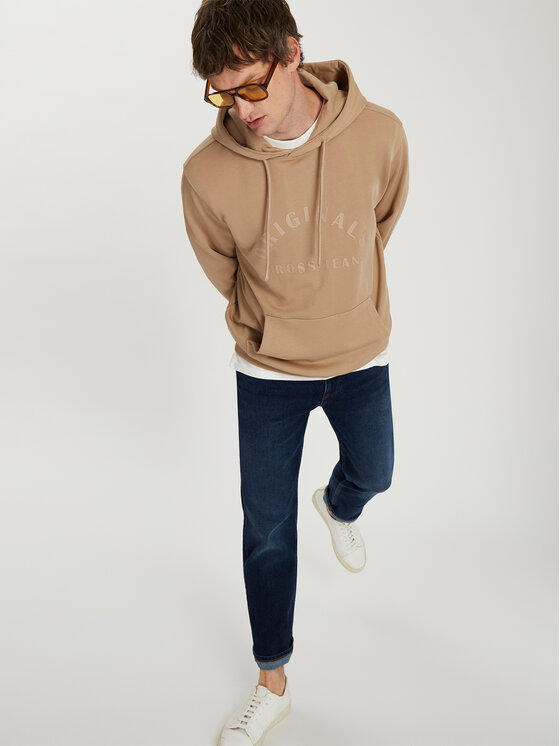 Cross Jeans Cross Jeans Bluza 25480-383 Beżowy Hoodie Fit