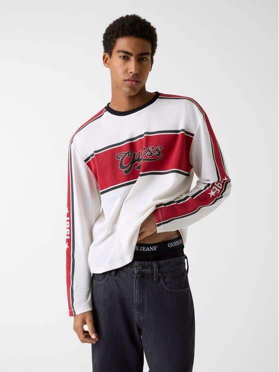 Guess Jeans Guess Jeans T-Shirt 180693 Bílá Classic Fit