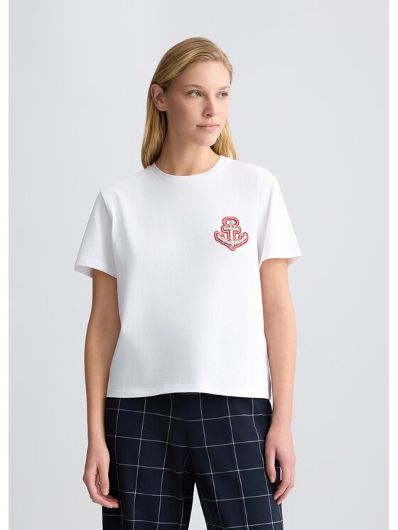 Liu Jo Liu Jo T-shirt CA5371J6308M9320 Bianco Regular Fit