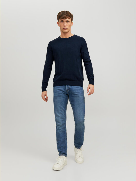 Jack & Jones Jack & Jones Sweter Emil 12208364 Granatowy Regular Fit