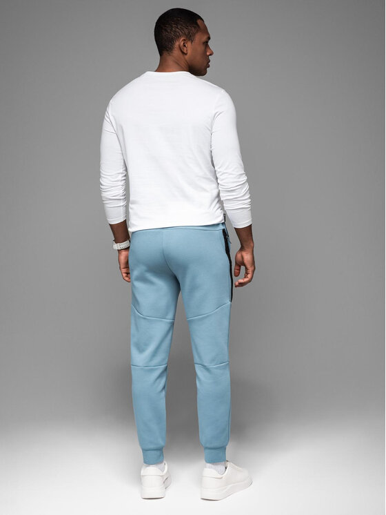 Ombre Ombre Spodnie dresowe OM-PASK-0226 Niebieski Regular Fit