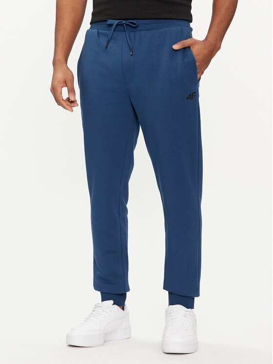 4F Pantaloni da tuta 4FAW23TTROM452 Blu Regular Fit, taglia : XL