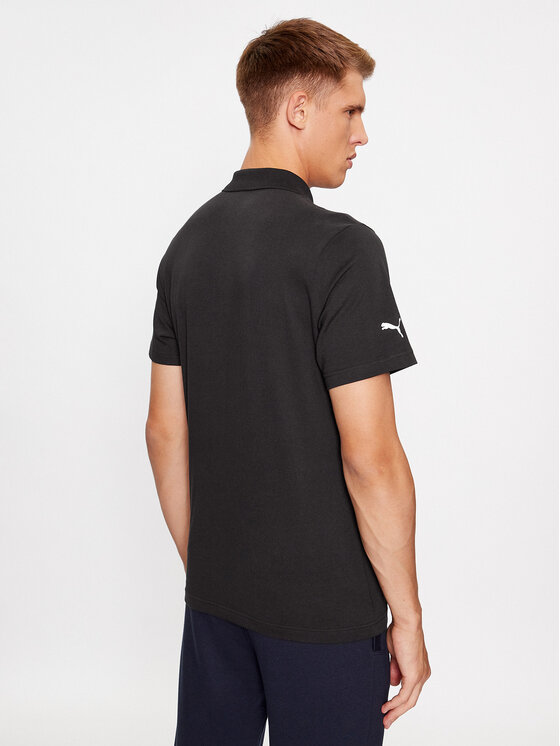 Puma Puma Тениска с яка и копчета Bmw Mms Ess 621312 Черен Regular Fit