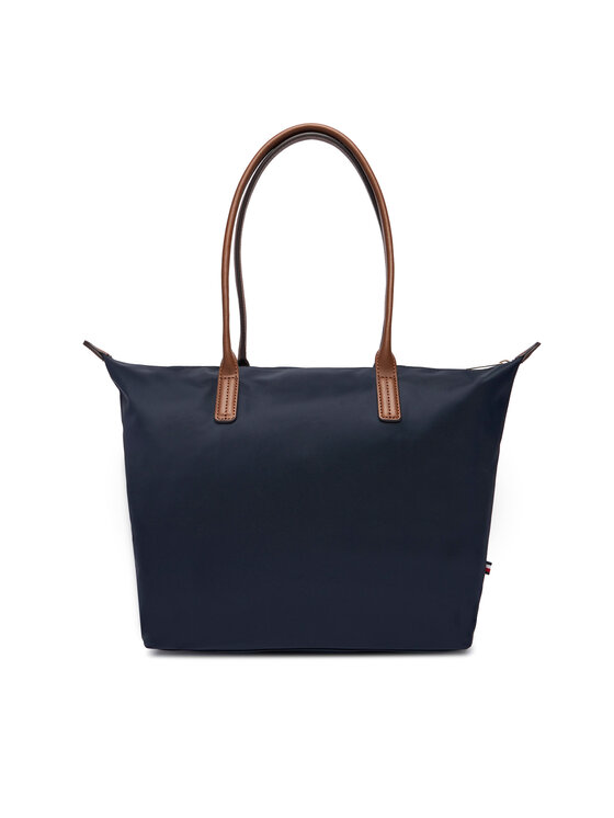Tommy Hilfiger Tommy Hilfiger Дамска чанта Popette Tote AW0AW17711 Тъмносин
