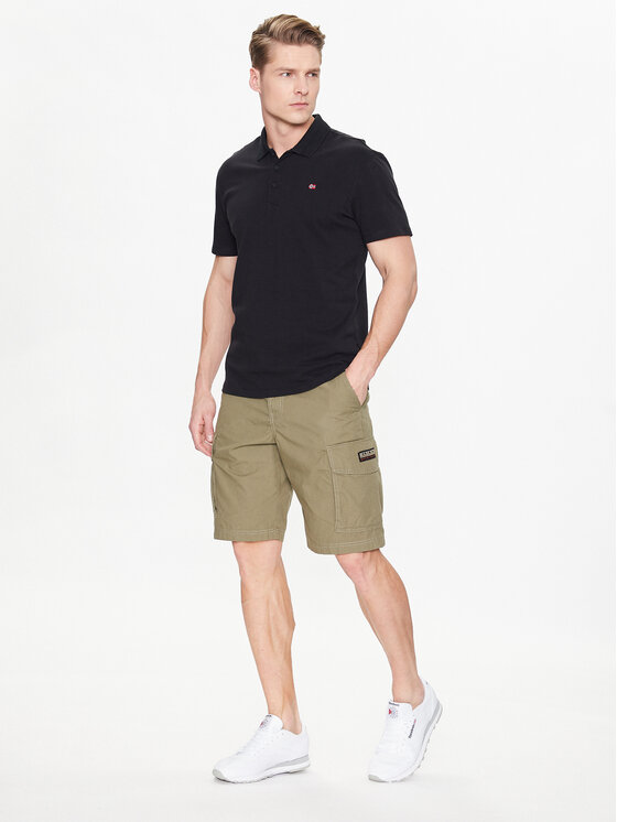 Napapijri Napapijri Polokošeľa Ealis NP0A4H8B Čierna Regular Fit
