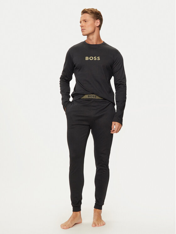 BOSS Boss Pyžamo 50527499 Čierna Regular Fit