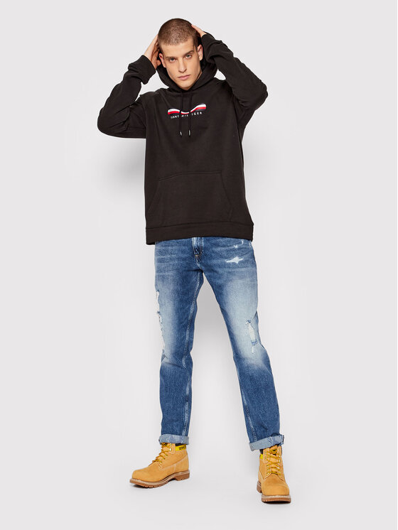 Tommy Hilfiger Bluza Oh Hoodie UM0UM02385 Czarny Regular Fit | Modivo.pl