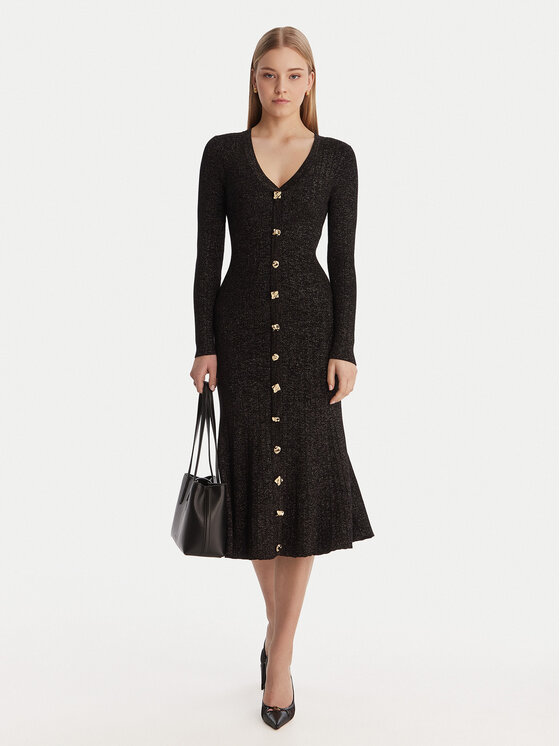Guess Guess Rochie tricotată W6RK02 Z3700 Negru Regular Fit