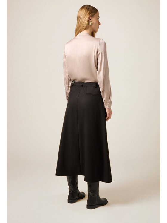 Oltre Oltre Gonna midi 1012J100316N033 Nero A-Line Fit