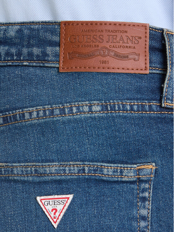 Guess Jeans Guess Jeans Jeansy W5BA98 D5RA3 Tmavomodrá Regular Fit