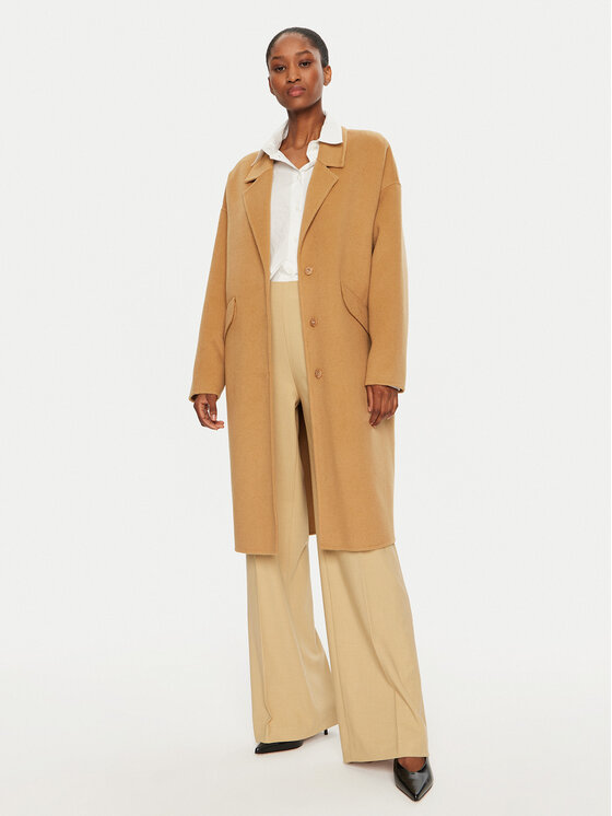 United Colors Of Benetton United Colors Of Benetton Cappotto di lana 28F7DN06B Beige Regular Fit