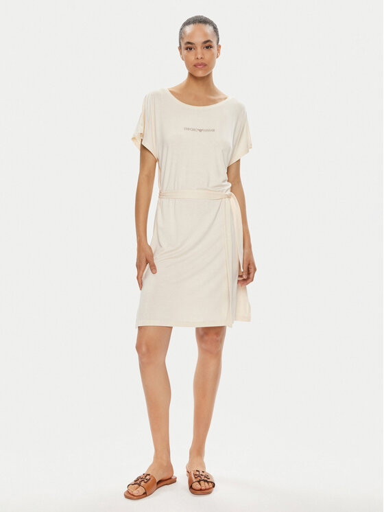 Emporio Armani Emporio Armani Každodenné šaty 262728 4R314 00856 Écru Regular Fit