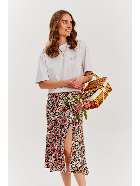 NAOKO NAOKO Spódnica midi Petalicious Kolorowy Regular Fit