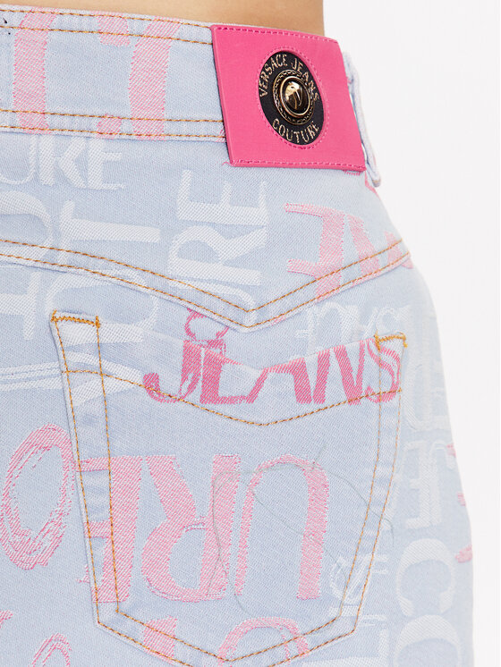 Versace Jeans Couture Versace Jeans Couture Miniszoknya 74HAE855 Kék Regular Fit