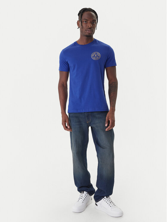 Versace Jeans Couture Versace Jeans Couture T-shirt 79GAHT00 CJ00T Blu Regular Fit