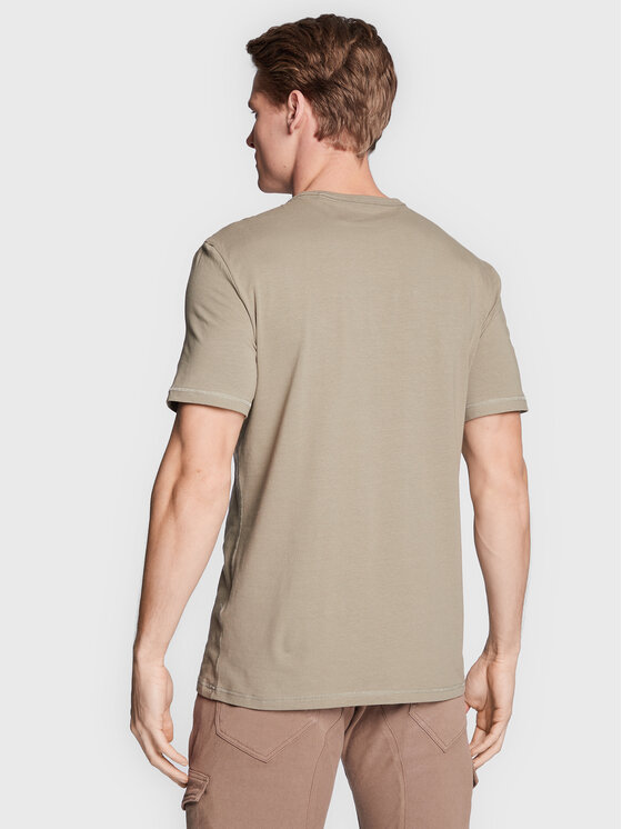 T-shirt Maksim M3RI11 J1314 Verde Slim Fit