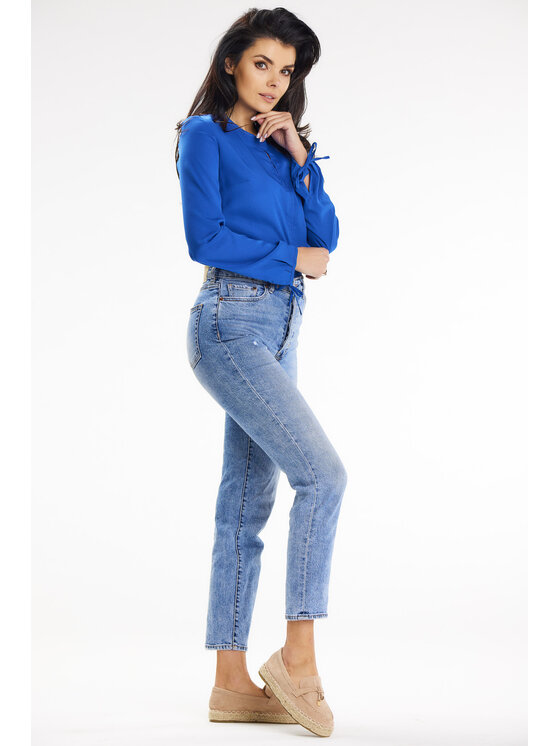 Awama Awama Koszula A651 Niebieski Basic Fit