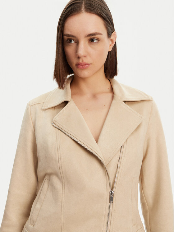 Noisy May Noisy May Dirbtinės odos striukė Abby 27033110 Smėlio Regular Fit