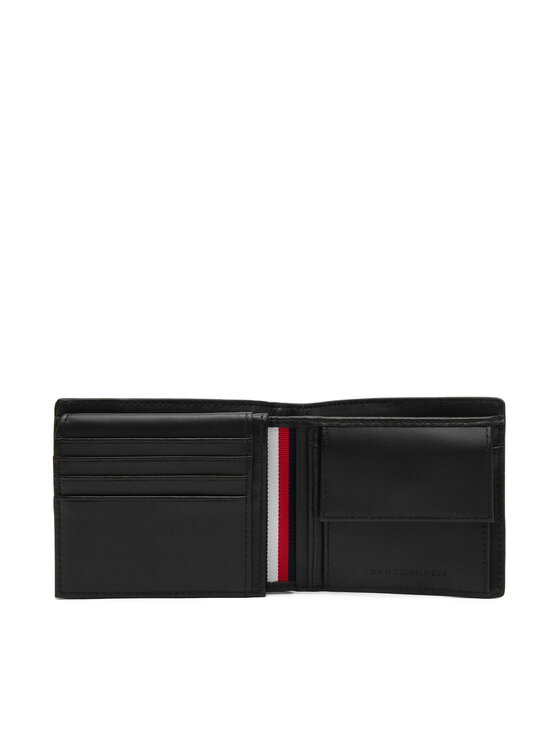 Tommy Hilfiger Tommy Hilfiger Portafoglio grande da uomo Th Corp Cc Flap And Coin AM0AM13246 Nero