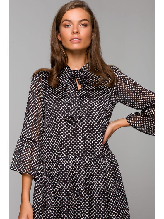 Stylove Stylove Každodenné šaty S237 Čierna Regular Fit